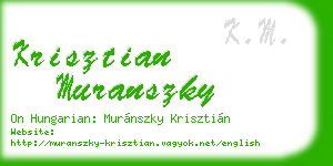 krisztian muranszky business card